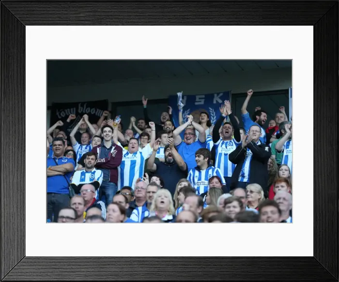 Framed Print : Brighton and Hove Albion Fans in Full Throat: A Sea of Passion at the American Express Community Stadium vs. Middlesbrough (18OCT14) Framed Print : Brighton and Hove Albion Fans in Full Throat: A Sea of Passion at the American Express Community Stadium vs. Middlesbrough (18OCT14)