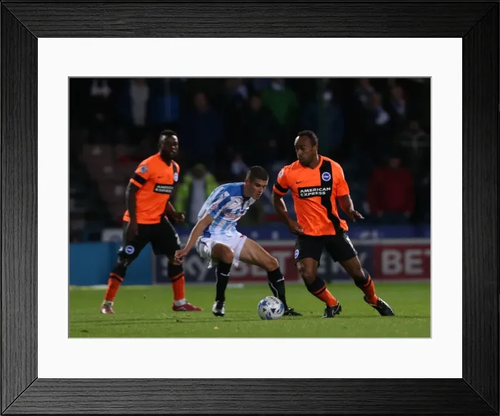 Framed Print : Chris O'Grady Fights for Brighton And Hove Albion Goal Against Huddersfield Town, October 2014 Framed Print : Chris O'Grady Fights for Brighton And Hove Albion Goal Against Huddersfield Town, October 2014