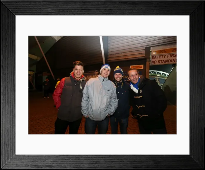 Framed Print : Brighton and Hove Albion Fans in Action at Huddersfield Championship Match, October 2014 Framed Print : Brighton and Hove Albion Fans in Action at Huddersfield Championship Match, October 2014