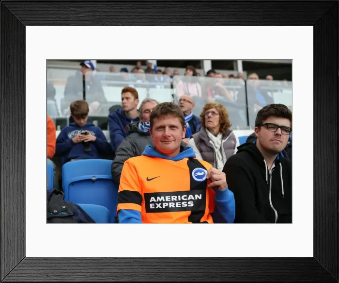 Framed Print : Brighton and Hove Albion Fans in Full Swing at American Express Community Stadium during SkyBet Championship Match vs. Rotherham United (25th October 2014) Framed Print : Brighton and Hove Albion Fans in Full Swing at American Express Community Stadium during SkyBet Championship Match vs. Rotherham United (25th October 2014)