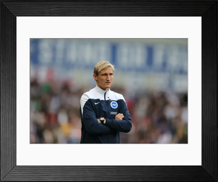 Framed Print : Sami Hyypia at American Express Community Stadium: Brighton and Hove Albion vs. Rotherham United, October 2014 Framed Print : Sami Hyypia at American Express Community Stadium: Brighton and Hove Albion vs. Rotherham United, October 2014