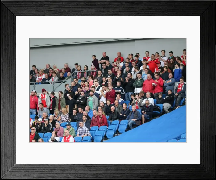Framed Print : Rotherham Fans at American Express Community Stadium during SkyBet Championship Match against Brighton and Hove Albion (25th October 2014) Framed Print : Rotherham Fans at American Express Community Stadium during SkyBet Championship Match against Brighton and Hove Albion (25th October 2014)