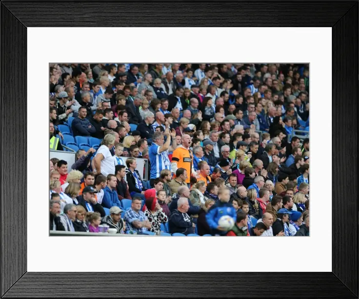 Framed Print : Brighton and Hove Albion Fans in Full Force at American Express Community Stadium During SkyBet Championship Match vs. Rotherham United (25th October 2014) Framed Print : Brighton and Hove Albion Fans in Full Force at American Express Community Stadium During SkyBet Championship Match vs. Rotherham United (25th October 2014)