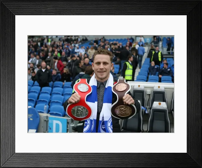 Framed Print : Brighton and Hove Albion vs Rotherham United: Thunderous Moment at American Express Community Stadium, October 2014 Framed Print : Brighton and Hove Albion vs Rotherham United: Thunderous Moment at American Express Community Stadium, October 2014