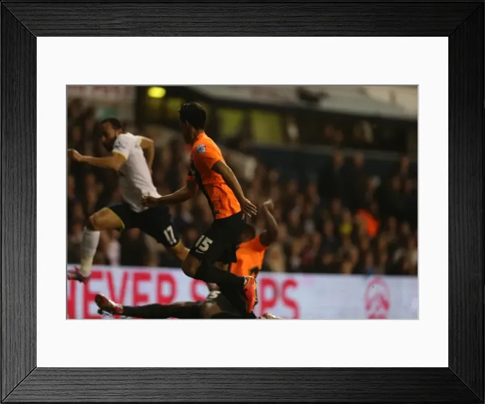Framed Print : Chicksen Defends: Tottenham vs. Brighton in Capital One Cup Framed Print : Chicksen Defends: Tottenham vs. Brighton in Capital One Cup