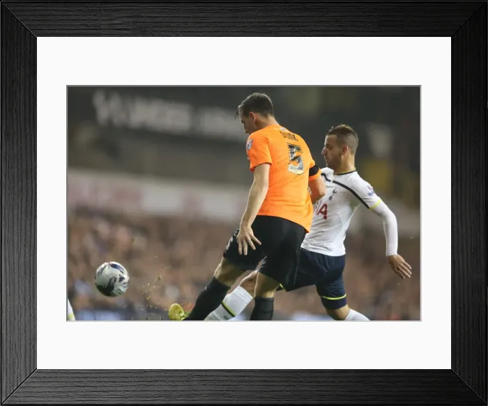 Framed Print : Lewis Dunk in Action: Tottenham vs. Brighton & Hove Albion in the Capital One Cup Framed Print : Lewis Dunk in Action: Tottenham vs. Brighton & Hove Albion in the Capital One Cup