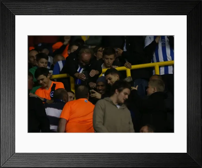 Framed Print : Clash of Supporters: Tottenham vs. Brighton Albion in the Capital One Cup Framed Print : Clash of Supporters: Tottenham vs. Brighton Albion in the Capital One Cup