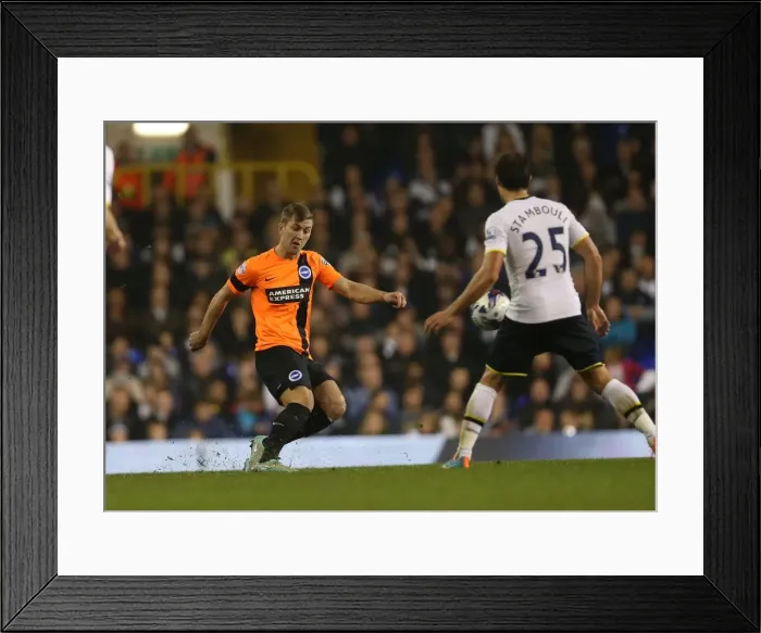 Framed Print : Gary Gardner in Action: Tottenham vs. Brighton & Hove Albion, Capital One Cup, 2014 Framed Print : Gary Gardner in Action: Tottenham vs. Brighton & Hove Albion, Capital One Cup, 2014
