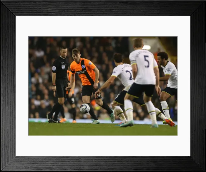 Framed Print : Gary Gardner Stands Firm Against Tottenham in Capital One Cup Showdown, October 2014 Framed Print : Gary Gardner Stands Firm Against Tottenham in Capital One Cup Showdown, October 2014