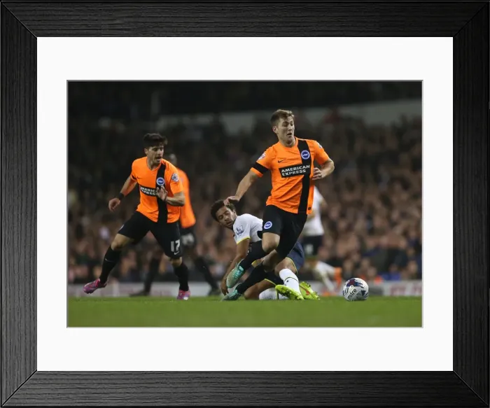 Framed Print : Gary Gardner Stands Firm Against Tottenham in Capital One Cup Showdown, October 2014 Framed Print : Gary Gardner Stands Firm Against Tottenham in Capital One Cup Showdown, October 2014