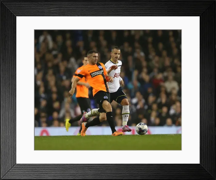 Framed Print : Aaron Hughes in Action: Brighton & Hove Albion vs. Tottenham Hotspur, Capital One Cup 2014 Framed Print : Aaron Hughes in Action: Brighton & Hove Albion vs. Tottenham Hotspur, Capital One Cup 2014