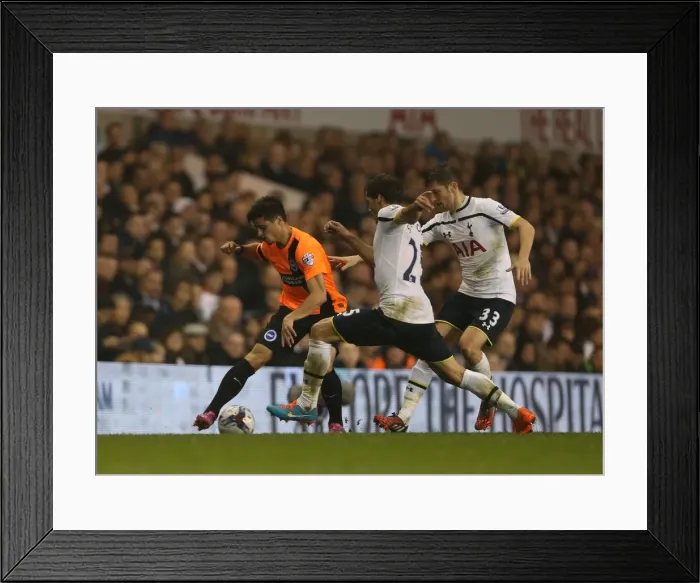 Framed Print : Joao Teixeira in Action: Tottenham vs. Brighton, Capital One Cup, 2014 Framed Print : Joao Teixeira in Action: Tottenham vs. Brighton, Capital One Cup, 2014