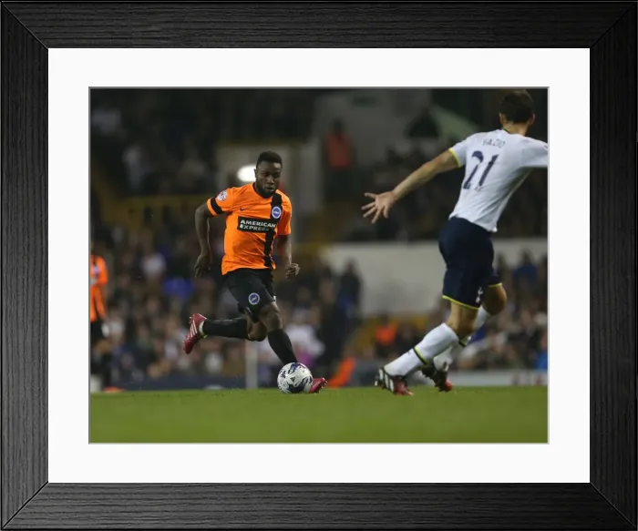 Framed Print : LuaLua in Action: Brighton's Star Player Faces Off Against Tottenham in the Capital One Cup Framed Print : LuaLua in Action: Brighton's Star Player Faces Off Against Tottenham in the Capital One Cup