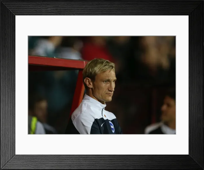 Framed Print : Sami Hyypia at Brighton and Hove Albion's American Express Community Stadium during SkyBet Championship Match vs Bournemouth (November 2014) Framed Print : Sami Hyypia at Brighton and Hove Albion's American Express Community Stadium during SkyBet Championship Match vs Bournemouth (November 2014)