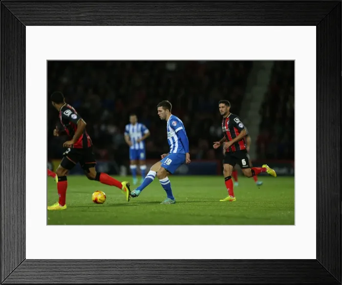 Framed Print : Gary Gardner of Brighton and Hove Albion in Action at Bournemouth's Goldsands Stadium during SkyBet Championship Match, 1st November 2014 Framed Print : Gary Gardner of Brighton and Hove Albion in Action at Bournemouth's Goldsands Stadium during SkyBet Championship Match, 1st November 2014