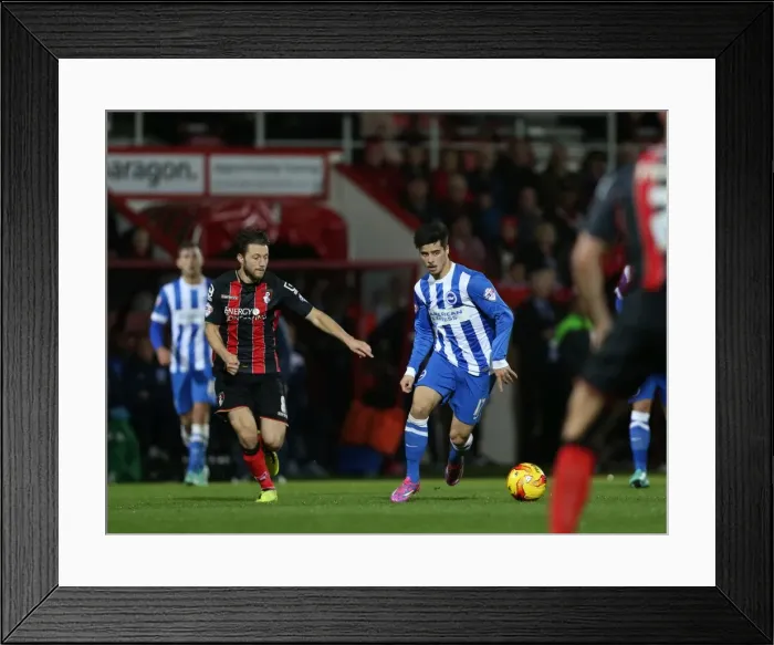 Framed Print : Joao Teixeira of Brighton and Hove Albion in Action at American Express Community Stadium during SkyBet Championship Match vs Bournemouth (November 2014) Framed Print : Joao Teixeira of Brighton and Hove Albion in Action at American Express Community Stadium during SkyBet Championship Match vs Bournemouth (November 2014)