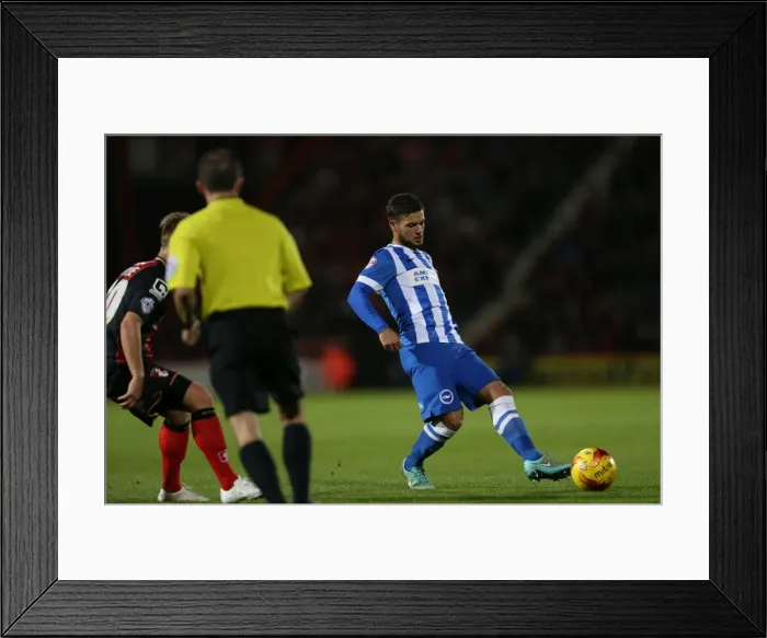 Framed Print : Jake Forster-Caskey of Brighton and Hove Albion in Action at Bournemouth's Goldsands Stadium during SkyBet Championship Match, November 2014 Framed Print : Jake Forster-Caskey of Brighton and Hove Albion in Action at Bournemouth's Goldsands Stadium during SkyBet Championship Match, November 2014