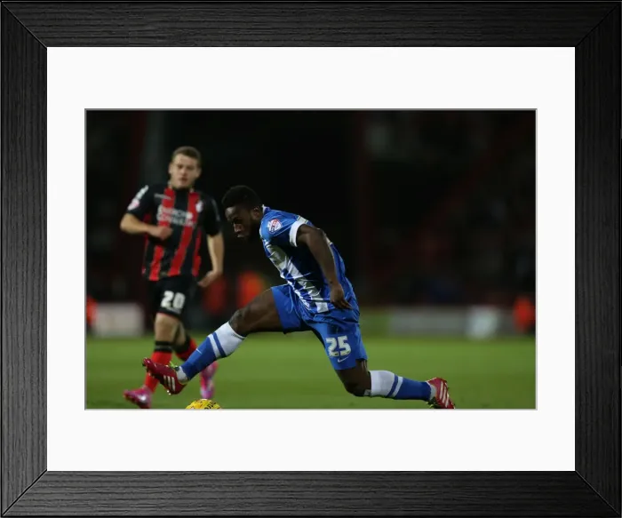 Framed Print : Kazenga Lua at American Express Community Stadium: Brighton & Hove Albion vs. Bournemouth, SkyBet Championship, 1st November 2014 Framed Print : Kazenga Lua at American Express Community Stadium: Brighton & Hove Albion vs. Bournemouth, SkyBet Championship, 1st November 2014