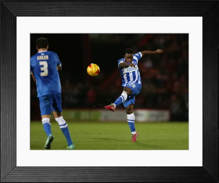 Framed Print : Kazenga LuaLua Shoots at American Express Community Stadium: Brighton and Hove Albion vs Bournemouth, SkyBet Championship 2014 Framed Print : Kazenga LuaLua Shoots at American Express Community Stadium: Brighton and Hove Albion vs Bournemouth, SkyBet Championship 2014