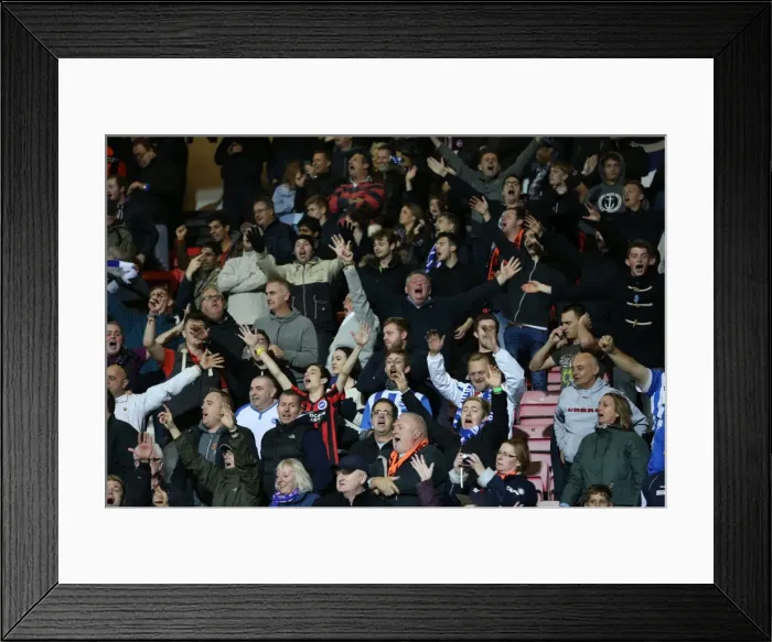 Framed Print : Brighton & Hove Albion Fans United: SkyBet Championship Showdown at Bournemouth's Goldsands Stadium (1st November 2014) Framed Print : Brighton & Hove Albion Fans United: SkyBet Championship Showdown at Bournemouth's Goldsands Stadium (1st November 2014)
