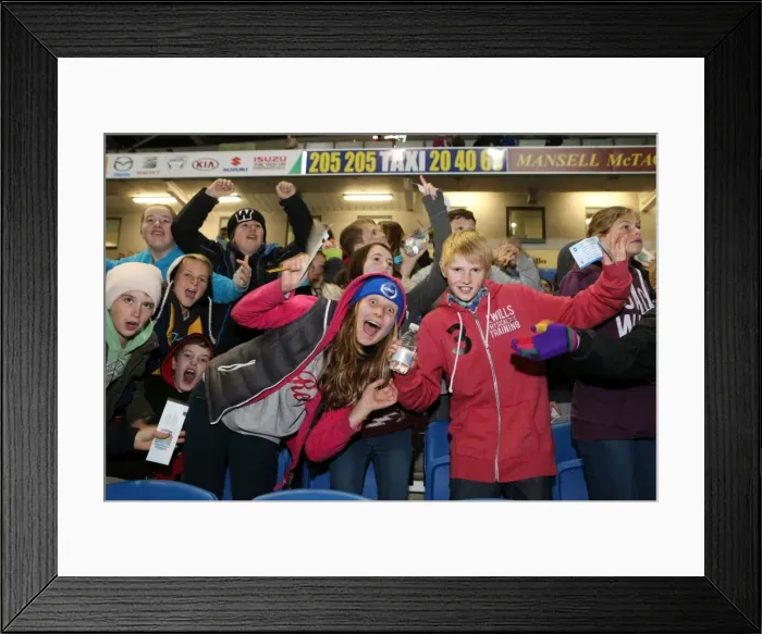 Framed Print : Brighton and Hove Albion FC: Unwavering Fan Support in Sky Bet Championship Match vs. Wigan Athletic (November 2014) Framed Print : Brighton and Hove Albion FC: Unwavering Fan Support in Sky Bet Championship Match vs. Wigan Athletic (November 2014)