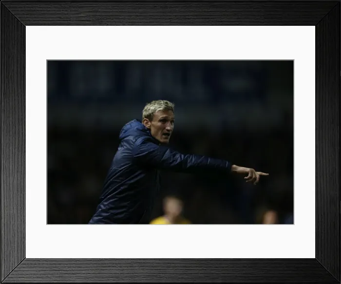 Framed Print : Sami Hyypia Leads Brighton and Hove Albion Against Wigan Athletic in Championship Clash (4 Nov 2014) Framed Print : Sami Hyypia Leads Brighton and Hove Albion Against Wigan Athletic in Championship Clash (4 Nov 2014)