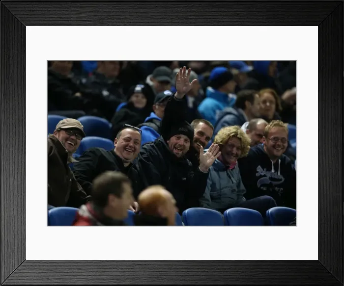 Framed Print : Brighton and Hove Albion FC: Passionate Fans in Action during the Sky Bet Championship Match vs. Wigan Athletic (November 2014) Framed Print : Brighton and Hove Albion FC: Passionate Fans in Action during the Sky Bet Championship Match vs. Wigan Athletic (November 2014)