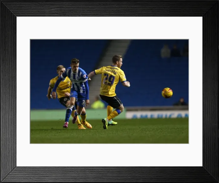 Framed Print : Joe Bennett in Action: Brighton & Hove Albion vs Wigan Athletic at American Express Community Stadium (November 4, 2014) Framed Print : Joe Bennett in Action: Brighton & Hove Albion vs Wigan Athletic at American Express Community Stadium (November 4, 2014)