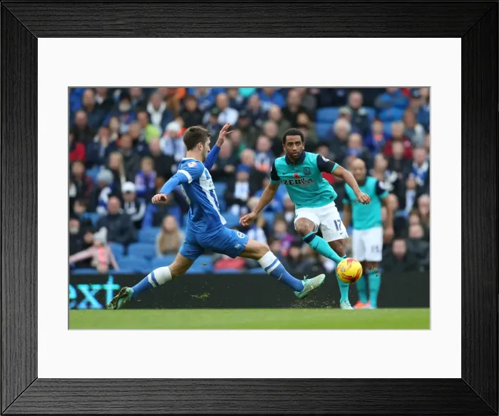 Framed Print : Gary Gardner Clash: Brighton & Hove Albion vs. Wigan Athletic Championship Showdown (Nov 2014) Framed Print : Gary Gardner Clash: Brighton & Hove Albion vs. Wigan Athletic Championship Showdown (Nov 2014)