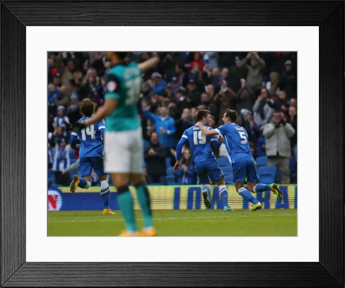Framed Print : Gary Gardner's Stunner: Brighton and Hove Albion vs. Wigan Athletic in Sky Bet Championship (8 November 2014) Framed Print : Gary Gardner's Stunner: Brighton and Hove Albion vs. Wigan Athletic in Sky Bet Championship (8 November 2014)