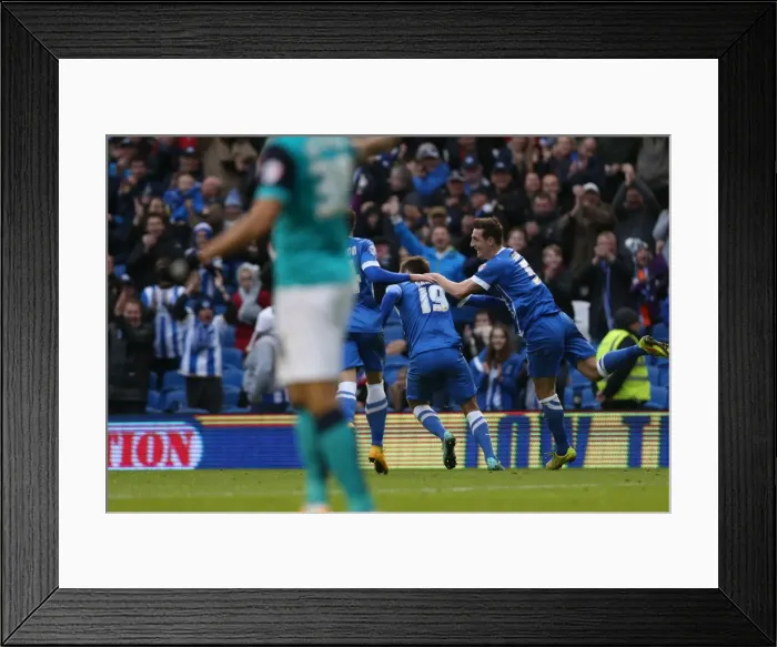Framed Print : Gary Gardner Scores and Celebrates: Brighton and Hove Albion vs. Wigan Athletic in Sky Bet Championship (8 November 2014) Framed Print : Gary Gardner Scores and Celebrates: Brighton and Hove Albion vs. Wigan Athletic in Sky Bet Championship (8 November 2014)