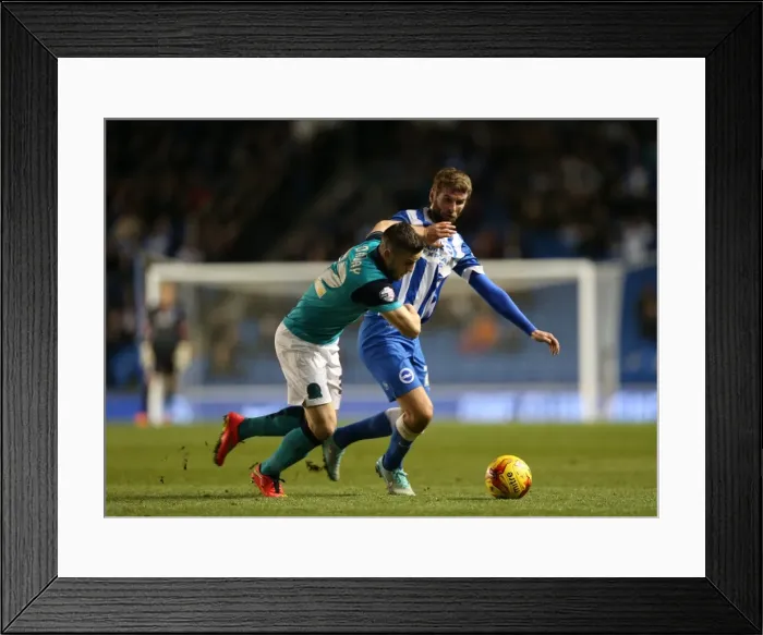 Framed Print : Brighton & Hove Albion vs Wigan Athletic: Paddy McCourt's Action-Packed Performance (8 November 2014)