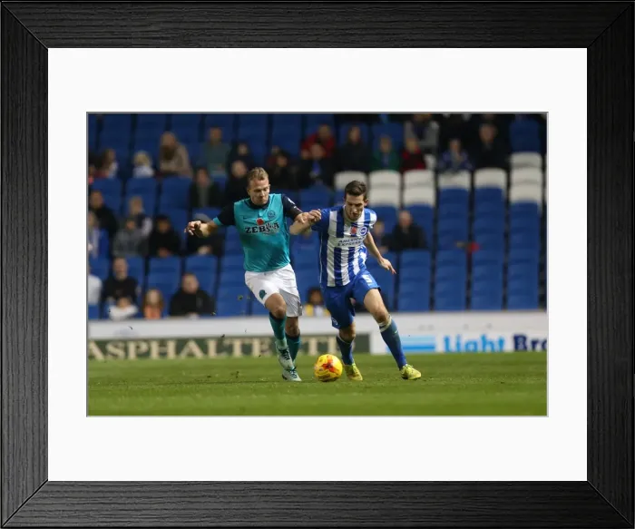 Framed Print : Lewis Dunk Focuses in Brighton and Hove Albion's Championship Clash vs. Wigan Athletic (Nov 2014) Framed Print : Lewis Dunk Focuses in Brighton and Hove Albion's Championship Clash vs. Wigan Athletic (Nov 2014)