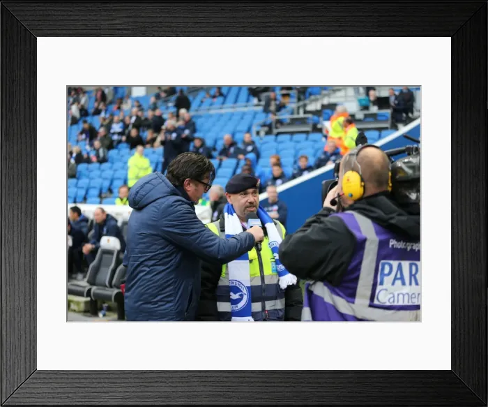 Framed Print : Chris Tully in Action: Brighton and Hove Albion vs. Wigan Athletic, Sky Bet Championship, 8 November 2014