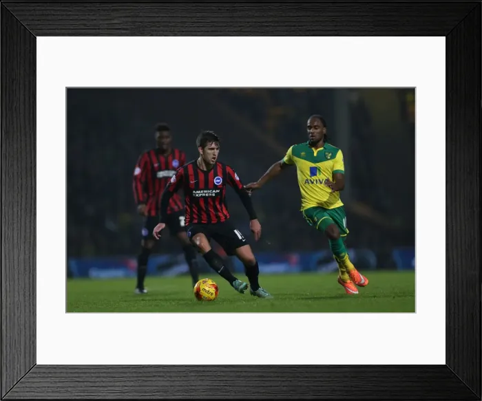 Framed Print : Gary Gardner in Action: Norwich City vs. Brighton & Hove Albion, Carrow Road, 2014 Framed Print : Gary Gardner in Action: Norwich City vs. Brighton & Hove Albion, Carrow Road, 2014