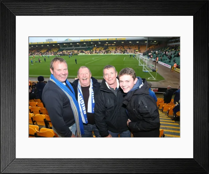 Framed Print : Brighton and Hove Albion Fans Epic Showdown at Norwich City (22NOV14) Framed Print : Brighton and Hove Albion Fans Epic Showdown at Norwich City (22NOV14)