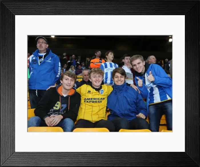 Framed Print : Brighton & Hove Albion Fans Intense Rivalry: Norwich City Showdown (22NOV14) Framed Print : Brighton & Hove Albion Fans Intense Rivalry: Norwich City Showdown (22NOV14)