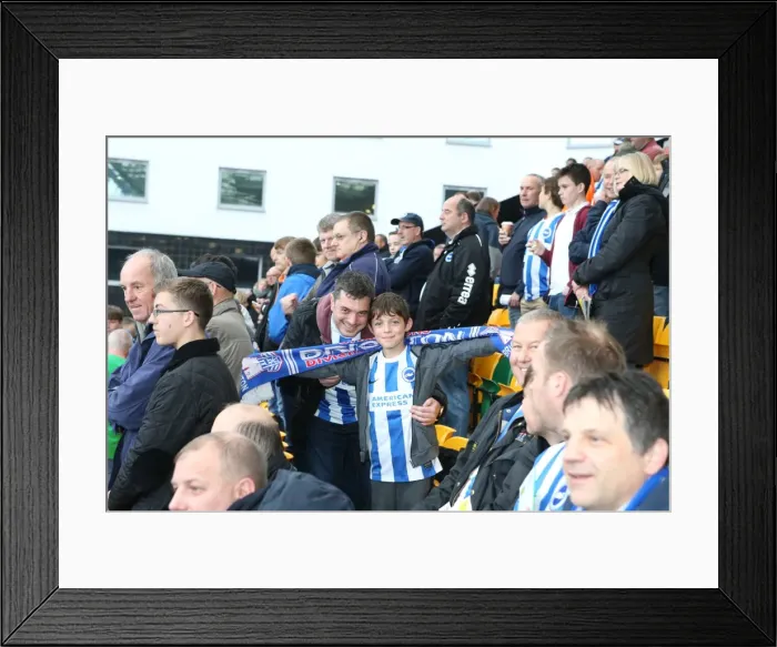 Framed Print : Brighton and Hove Albion Fans Intense Rivalry: Norwich City Showdown (22NOV14) Framed Print : Brighton and Hove Albion Fans Intense Rivalry: Norwich City Showdown (22NOV14)