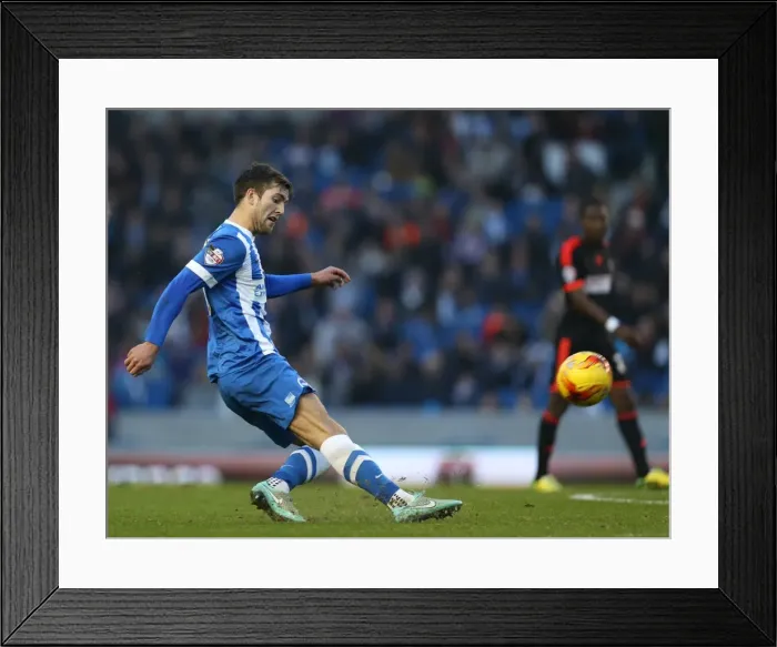 Framed Print : Gary Gardner's Clash: Brighton & Hove Albion vs Fulham Championship Showdown (29NOV14) Framed Print : Gary Gardner's Clash: Brighton & Hove Albion vs Fulham Championship Showdown (29NOV14)
