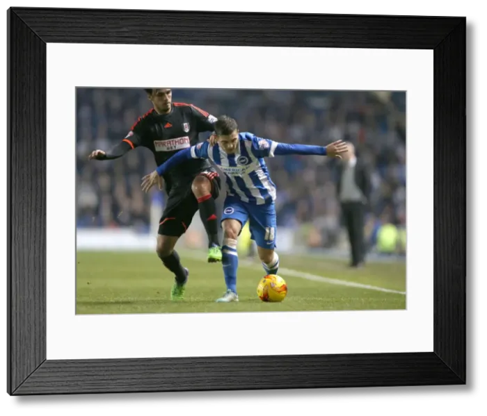 Framed Print : Jake Forster-Caskey in Action: Brighton & Hove Albion vs Fulham, American Express Community Stadium (29 November 2014)