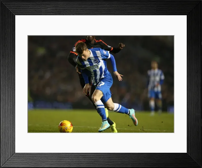 Framed Print : Solly March in Action: Brighton and Hove Albion vs. Fulham, American Express Community Stadium (29 November 2014) Framed Print : Solly March in Action: Brighton and Hove Albion vs. Fulham, American Express Community Stadium (29 November 2014)