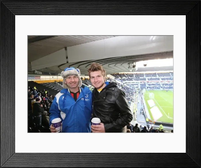Framed Print : Brighton and Hove Albion Fans in Full Force: Derby County vs. Brighton and Hove Albion, December 2014 Framed Print : Brighton and Hove Albion Fans in Full Force: Derby County vs. Brighton and Hove Albion, December 2014