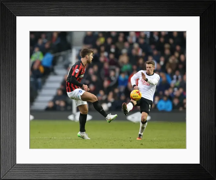 Framed Print : Gary Gardner Tackles for Derby County Against Brighton & Hove Albion in Championship Clash (6th December 2014) Framed Print : Gary Gardner Tackles for Derby County Against Brighton & Hove Albion in Championship Clash (6th December 2014)