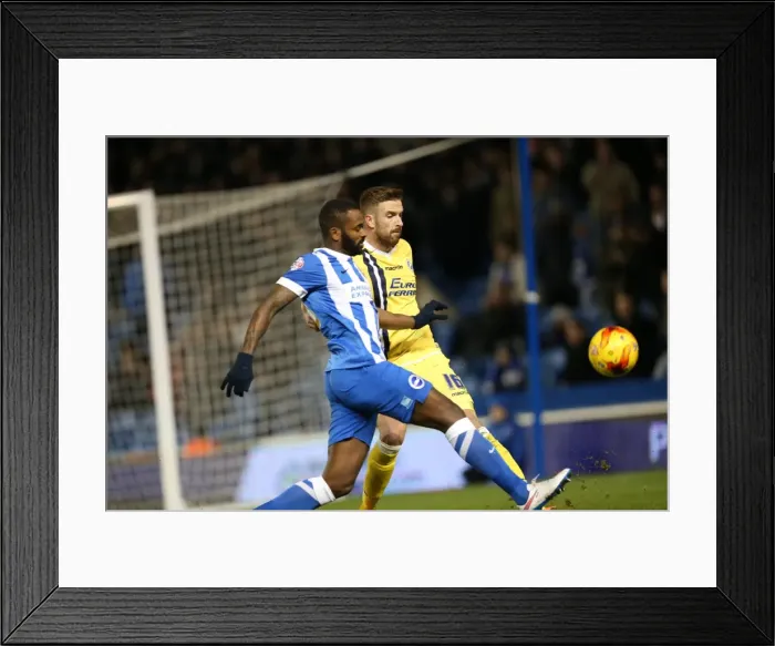 Framed Print : Darren Bent's Dramatic Goal: Brighton & Hove Albion vs Millwall (12DEC14) Framed Print : Darren Bent's Dramatic Goal: Brighton & Hove Albion vs Millwall (12DEC14)