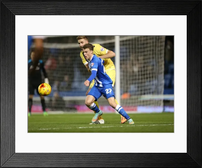Framed Print : Solly March in Action: Brighton and Hove Albion vs. Millwall (12DEC14) Framed Print : Solly March in Action: Brighton and Hove Albion vs. Millwall (12DEC14)