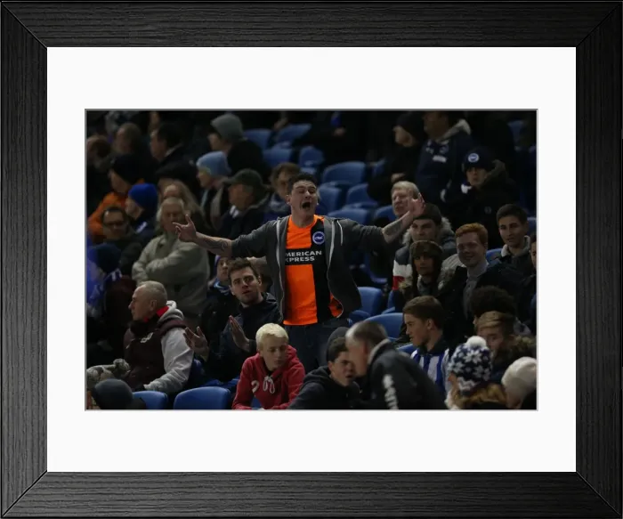 Framed Print : Passionate Clash: Brighton and Hove Albion vs Millwall (12DEC14) - Sky Bet Championship Rivalry at American Express Community Stadium Framed Print : Passionate Clash: Brighton and Hove Albion vs Millwall (12DEC14) - Sky Bet Championship Rivalry at American Express Community Stadium