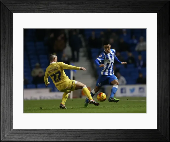 Framed Print : Intense Face-off: Chicksen vs. Millwall (12DEC14) - Brighton & Hove Albion vs. Millwall Championship Match Framed Print : Intense Face-off: Chicksen vs. Millwall (12DEC14) - Brighton & Hove Albion vs. Millwall Championship Match