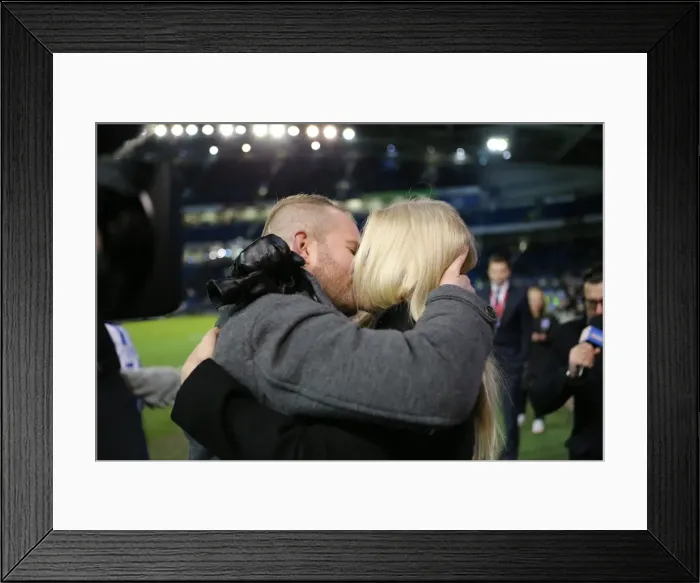 Framed Print : Brighton & Hove Albion: A Romantic Moment - Jamie Howell Proposes to Kristina Sinclair During Sky Bet Championship Match vs. Millwall (12DEC14) Framed Print : Brighton & Hove Albion: A Romantic Moment - Jamie Howell Proposes to Kristina Sinclair During Sky Bet Championship Match vs. Millwall (12DEC14)