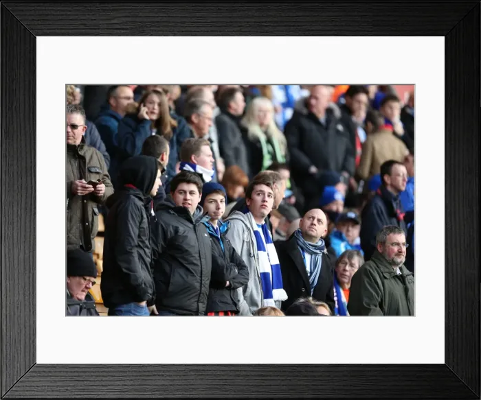 Framed Print : Brighton and Hove Albion Fans Amidst the Championship Action at Wolverhampton Wanderers (20DEC14) Framed Print : Brighton and Hove Albion Fans Amidst the Championship Action at Wolverhampton Wanderers (20DEC14)