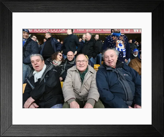 Framed Print : Brighton and Hove Albion Fans Passionate Display at Wolverhampton Wanderers Championship Match (20DEC14) Framed Print : Brighton and Hove Albion Fans Passionate Display at Wolverhampton Wanderers Championship Match (20DEC14)